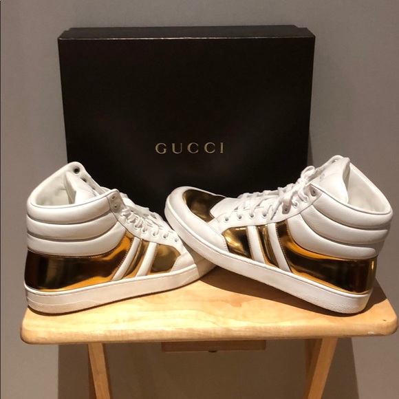 gold gucci shoes men